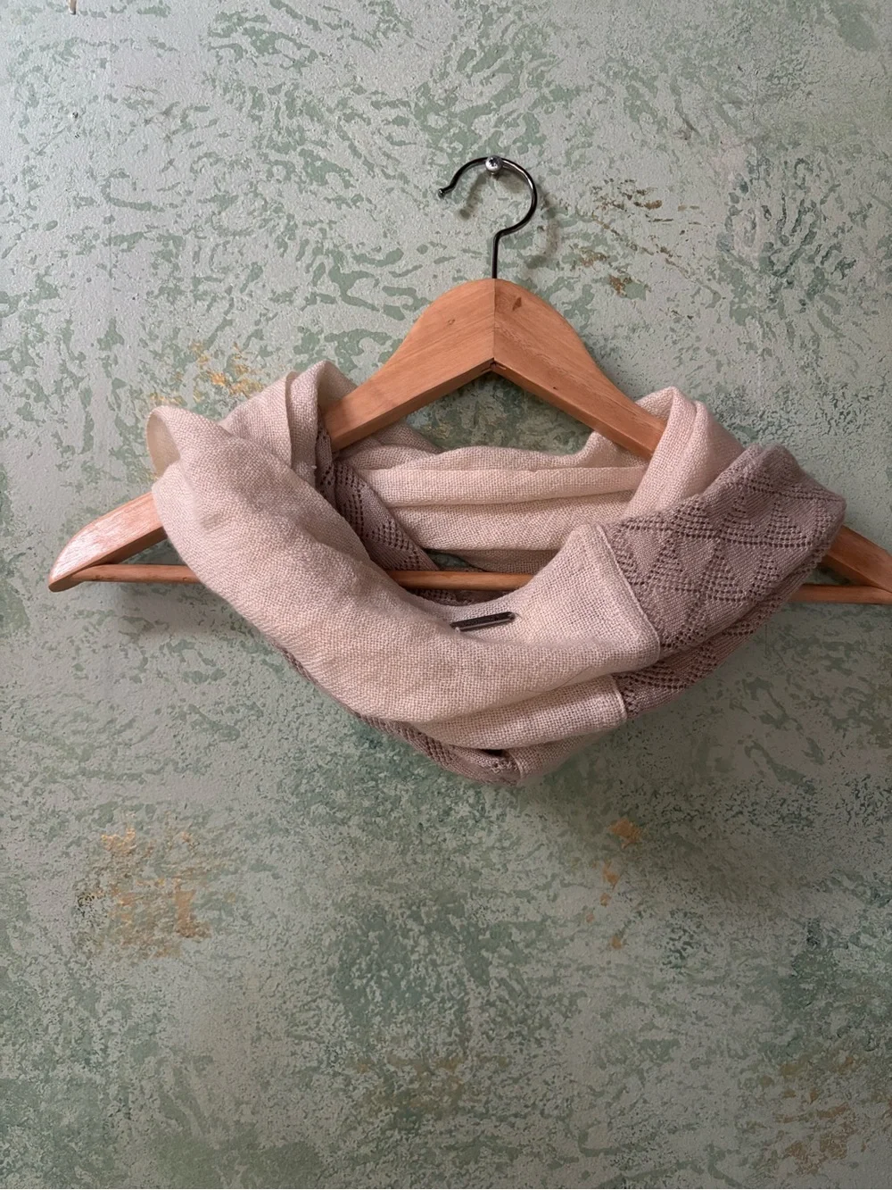 Smartwool Two-Tone Infinity Scarf in Cream and Taupe